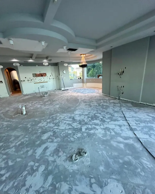 Before: Open kitchen & dining area